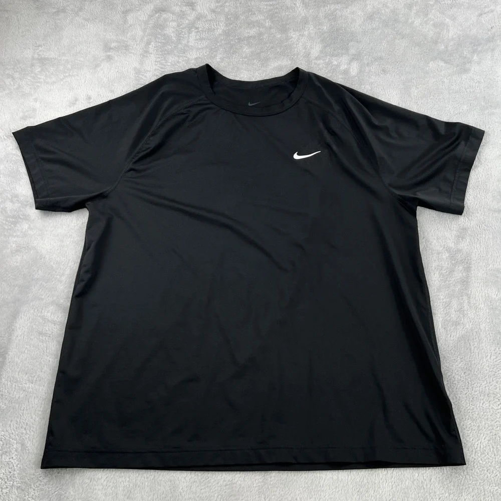 Nike Dri-FIT T-Shirt Mens Black XL Short Sleeve Athletic Training Swoosh Logo